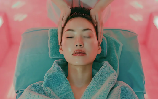 relaxing spa head message