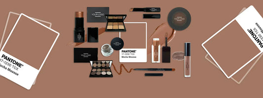 Mocha Mouse Background and Cosmetics Colours
