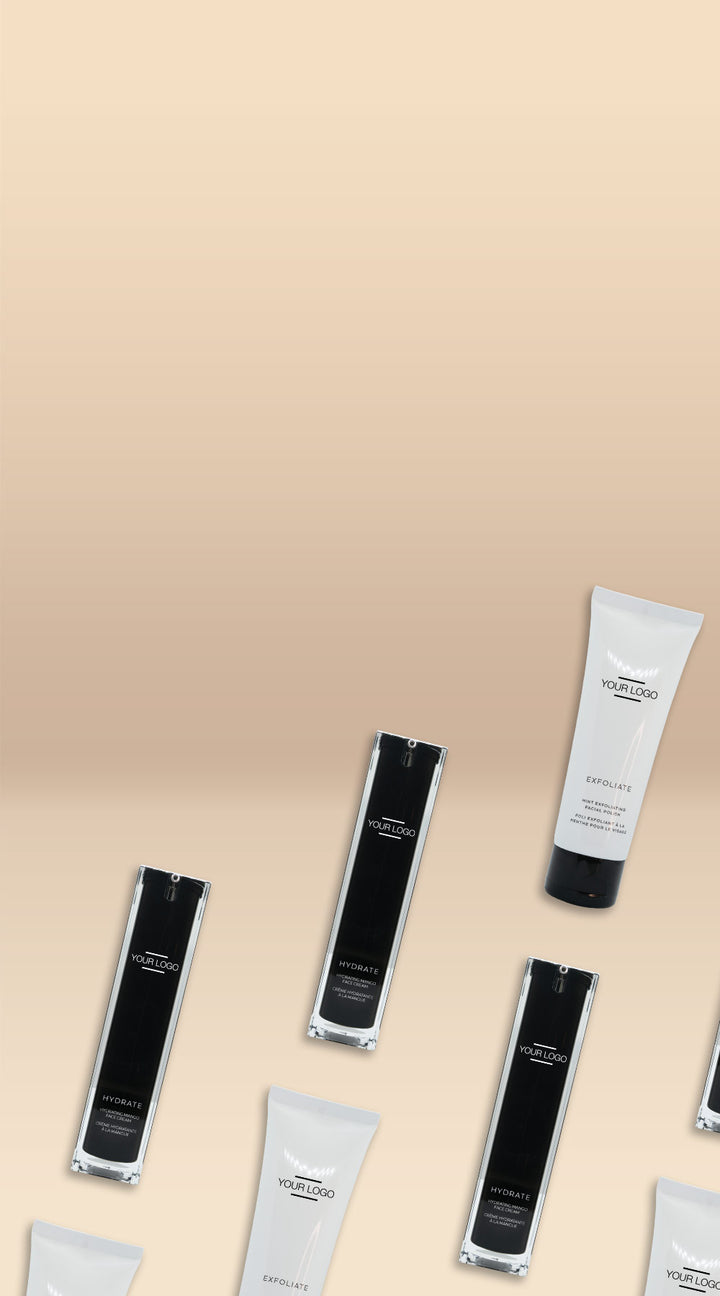 Print your logo on hundreds of high quality and vegan skincare products with Blanka today! Mobile image.