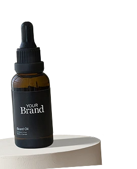 Professional barber hair styling products in dark bottles private label