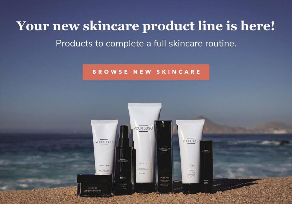 skincare products call to action